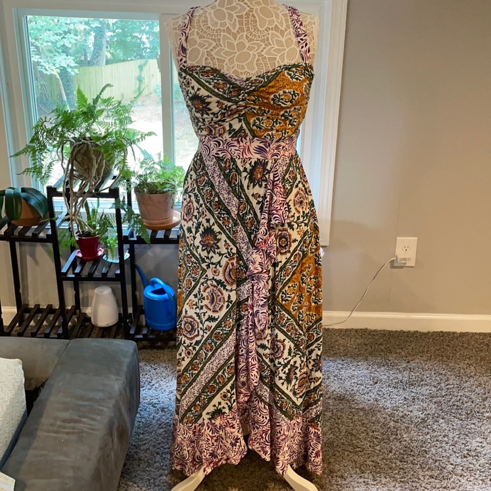Maeve Mixed Print Maxi Dress size S